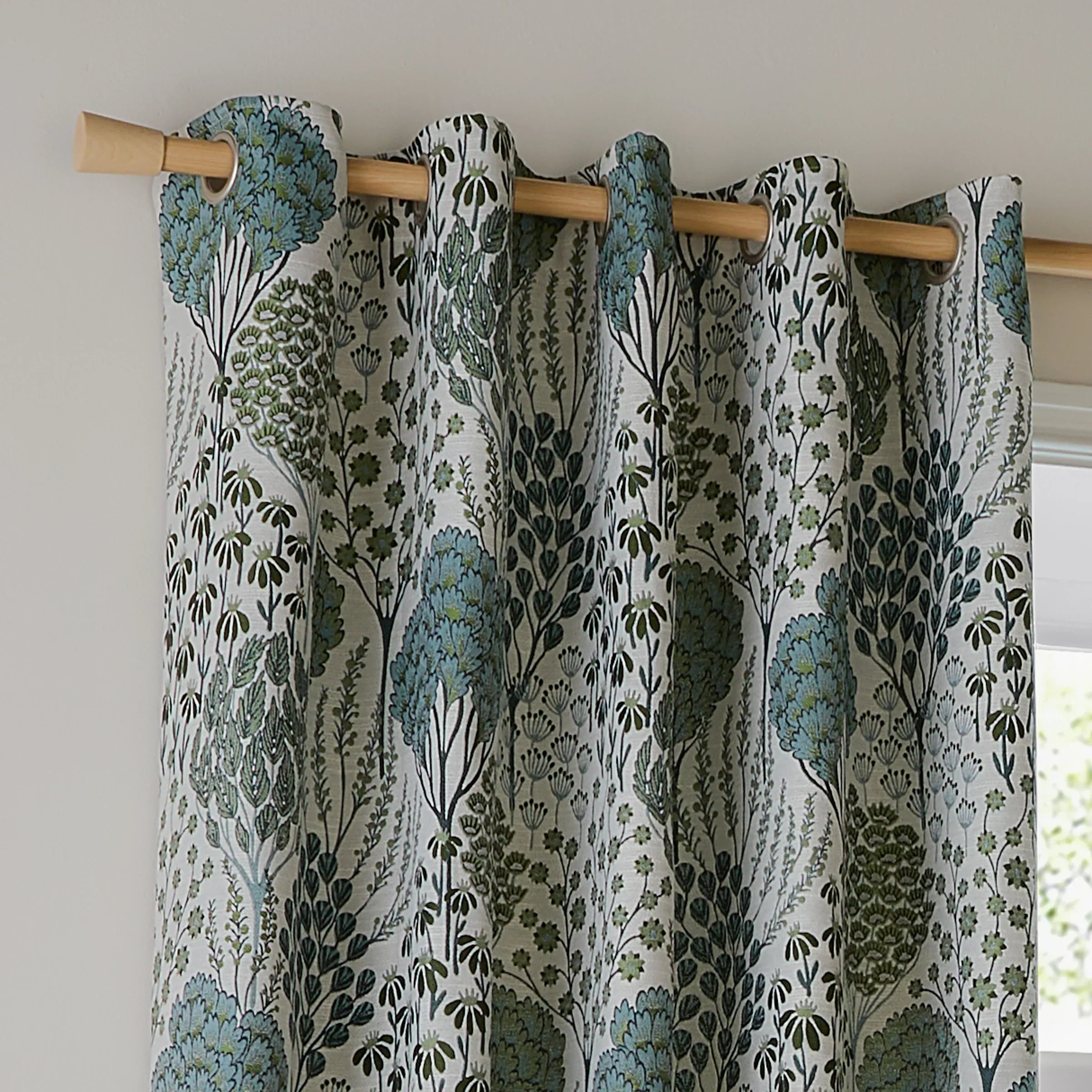 Wylder (Riva Home) Curtains OPHELIA FULLY LINED JACQUARD FLORAL CURTAINS  by Wylder