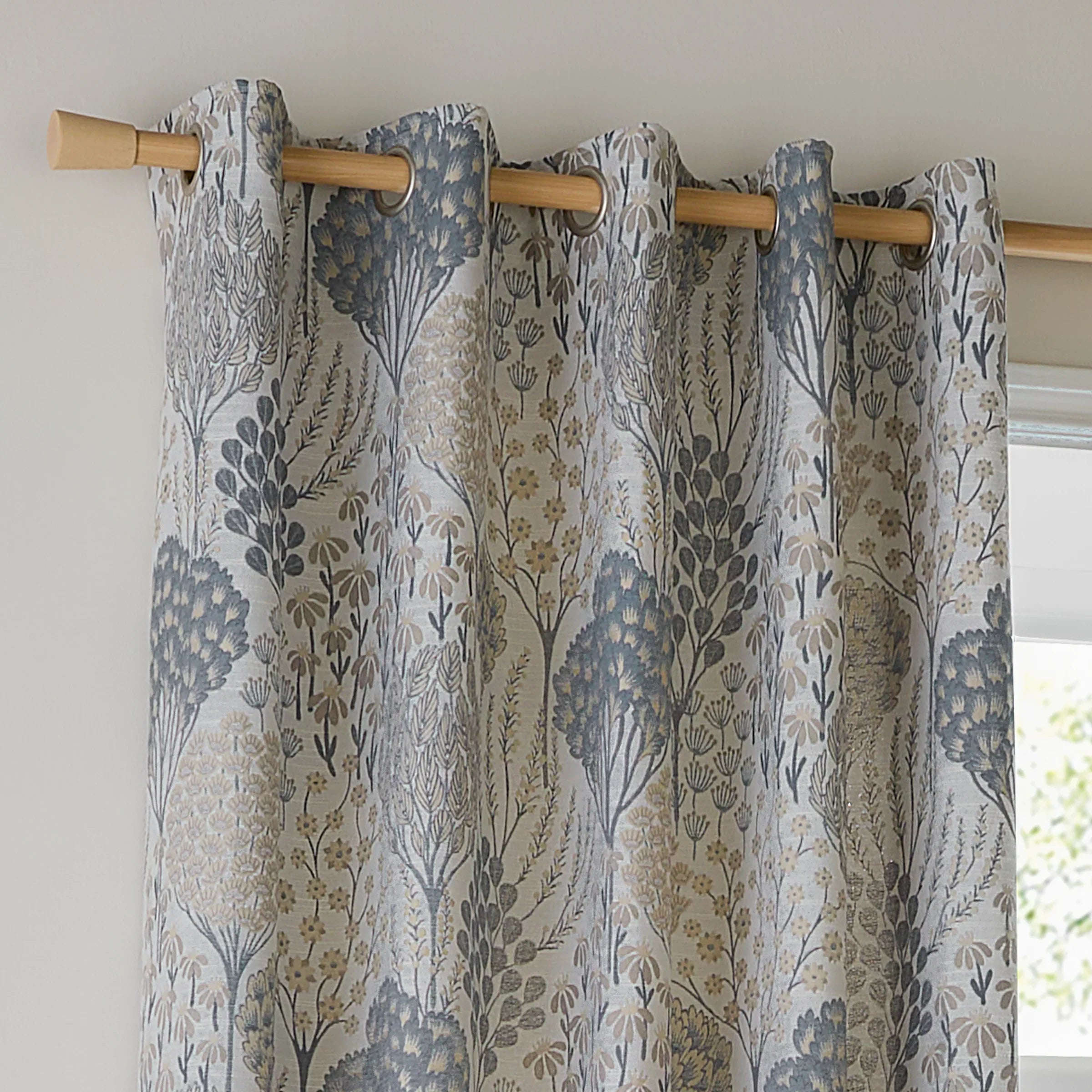 Wylder (Riva Home) Curtains OPHELIA FULLY LINED JACQUARD FLORAL CURTAINS  by Wylder