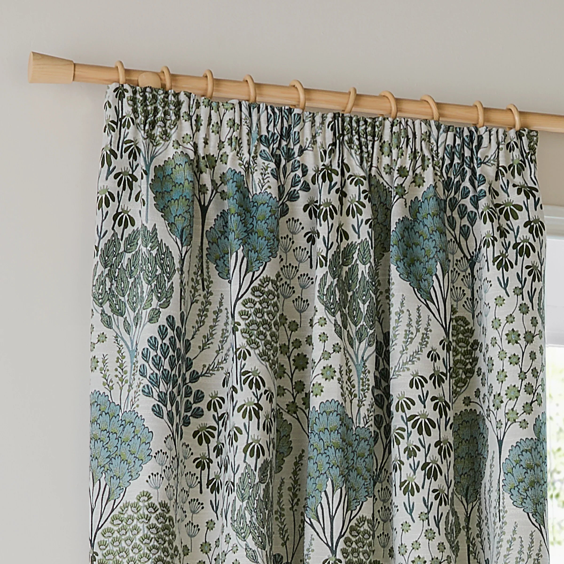 Wylder (Riva Home) Curtains OPHELIA FULLY LINED JACQUARD FLORAL CURTAINS  by Wylder