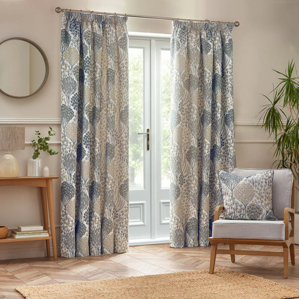 OPHELIA FULLY LINED JACQUARD FLORAL CURTAINS  by Wylder