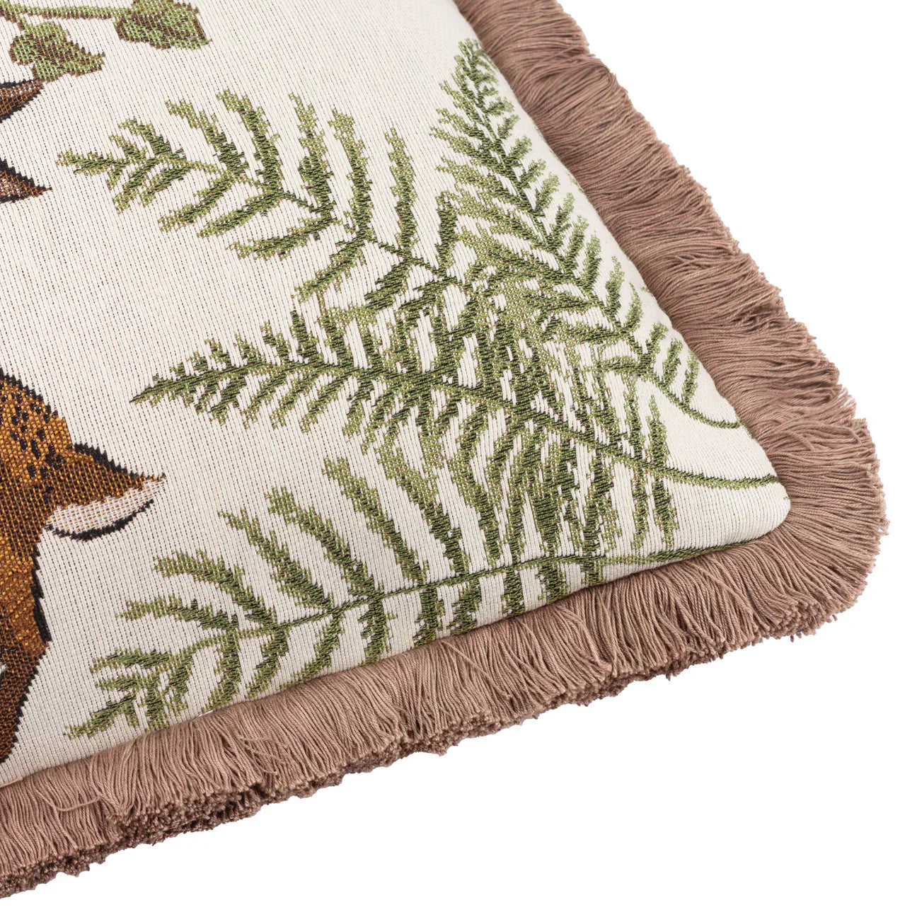 Wylder (Riva Home) Cushions FABLE RABBITS EMBROIDERED 100% COTTON CUSHION WILLOW GREEN by Wylder