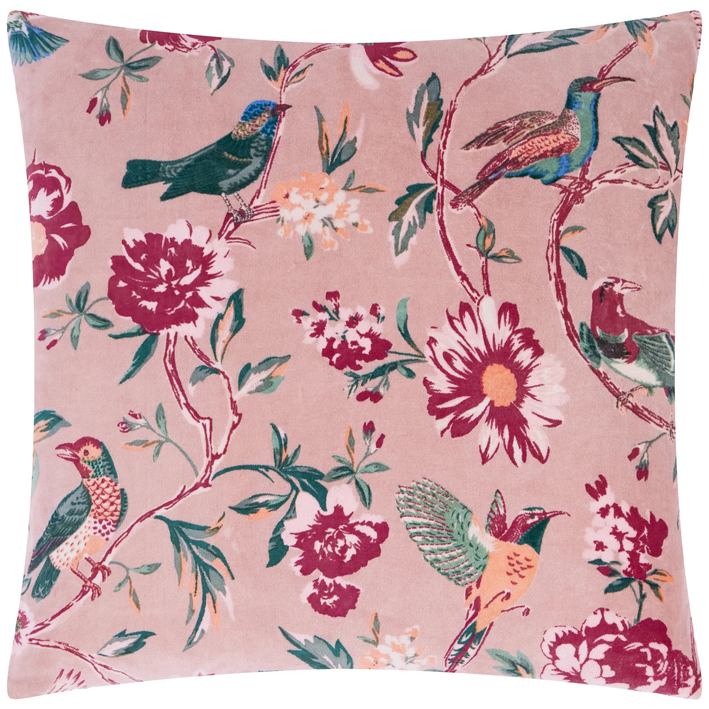 Wylder (Riva Home) Cushions Rose AVIARY 100% COTTON VELVET CUSHION  by Wylder