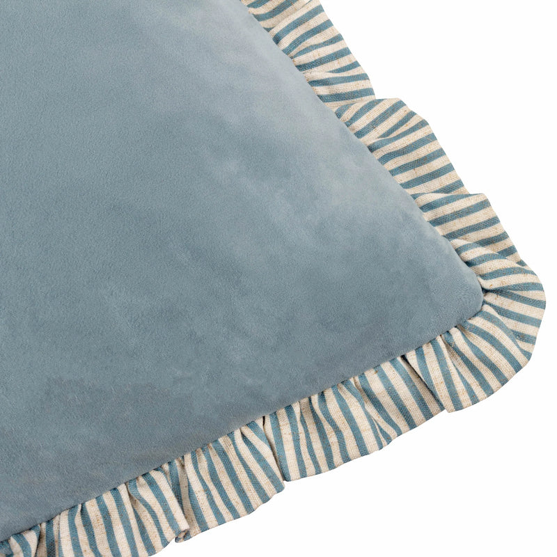 SOLENE RUFFLE MATTE VELVET CUSHION  by Wylder