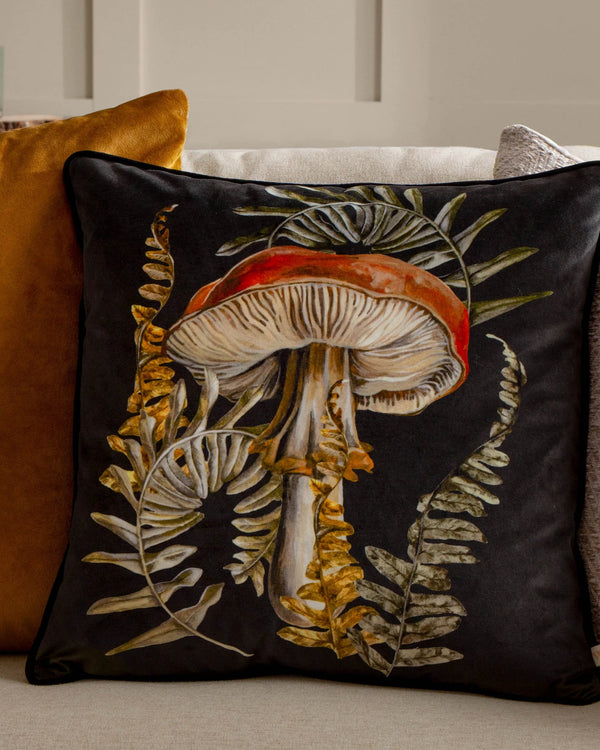 Wylder Kielder Forest Hatfield Printed Cushion Black or Natural