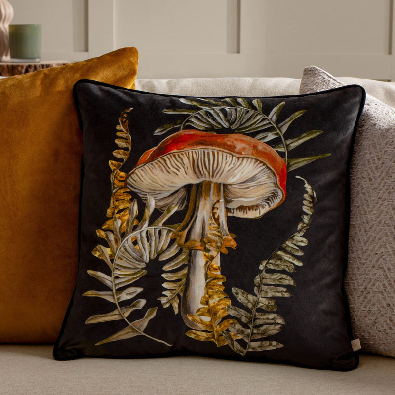 Wylder Kielder Forest Hatfield Printed Cushion Black or Natural