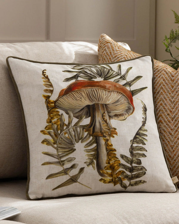 Wylder Kielder Forest Hatfield Printed Cushion Black or Natural