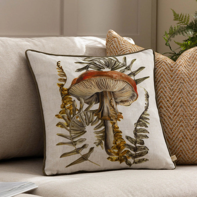 Wylder Kielder Forest Hatfield Printed Cushion Black or Natural
