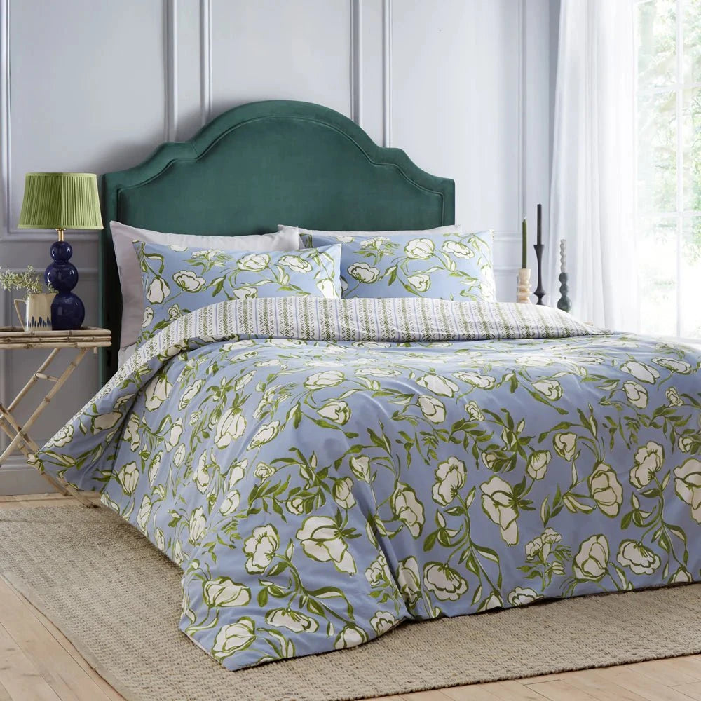 Wylder (Riva Home) Duvet Cover set Albera Floral Duvet Cover Set French Blue by Wylder Nature