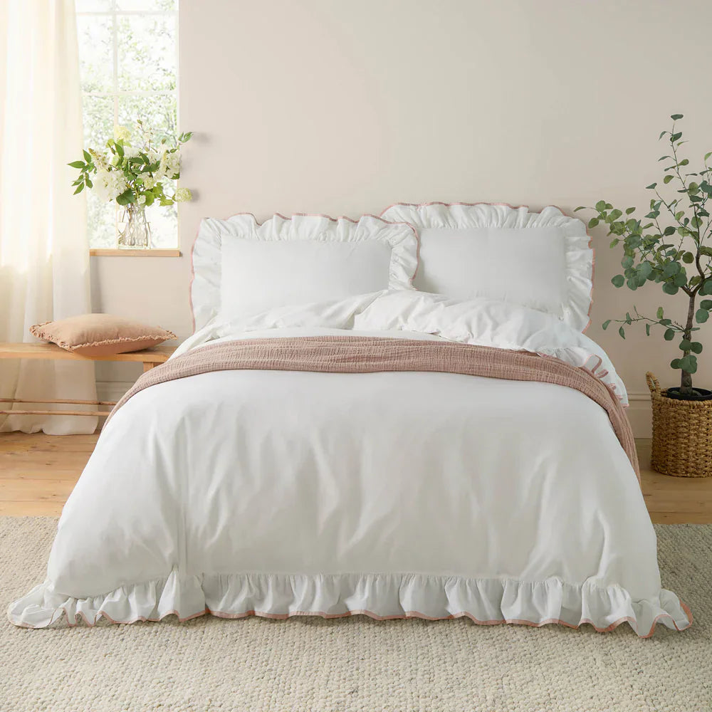 Wylder (Riva Home) Duvet Cover set BLOUSEY COTTON RUFFLE DUVET COVER SET  by Wylder Nature