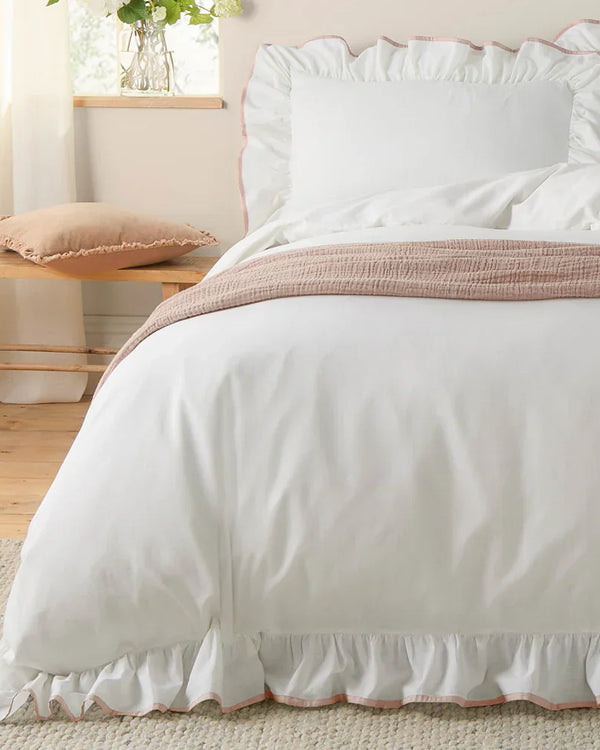 BLOUSEY COTTON RUFFLE DUVET COVER SET  by Wylder Nature