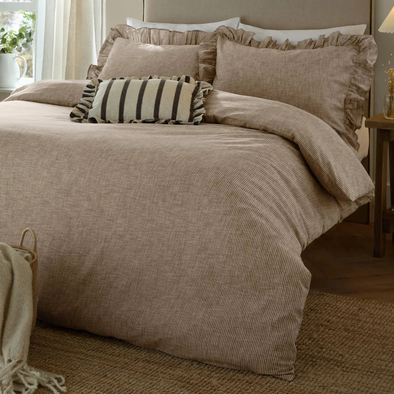 Wylder (Riva Home) Duvet Cover set MARGOT 100% COTTON DUVET COVER SET MOLE by Wylder