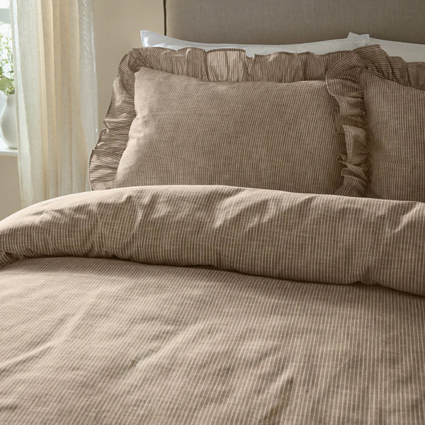 MARGOT 100% COTTON DUVET COVER SET MOLE by Wylder