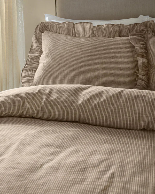 MARGOT 100% COTTON DUVET COVER SET MOLE by Wylder