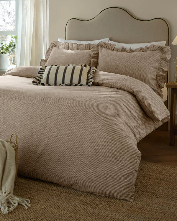 MARGOT 100% COTTON DUVET COVER SET MOLE by Wylder