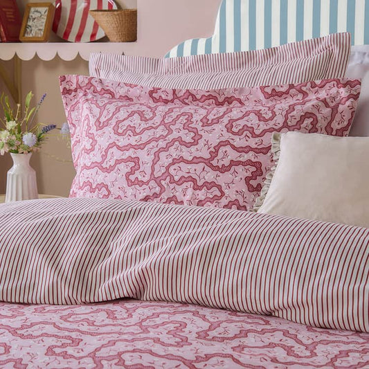 Wylder (Riva Home) Duvet Cover set Single / Cherry BRIANNA FLORAL 100% COTTON DUVET COVER SET by Wylde