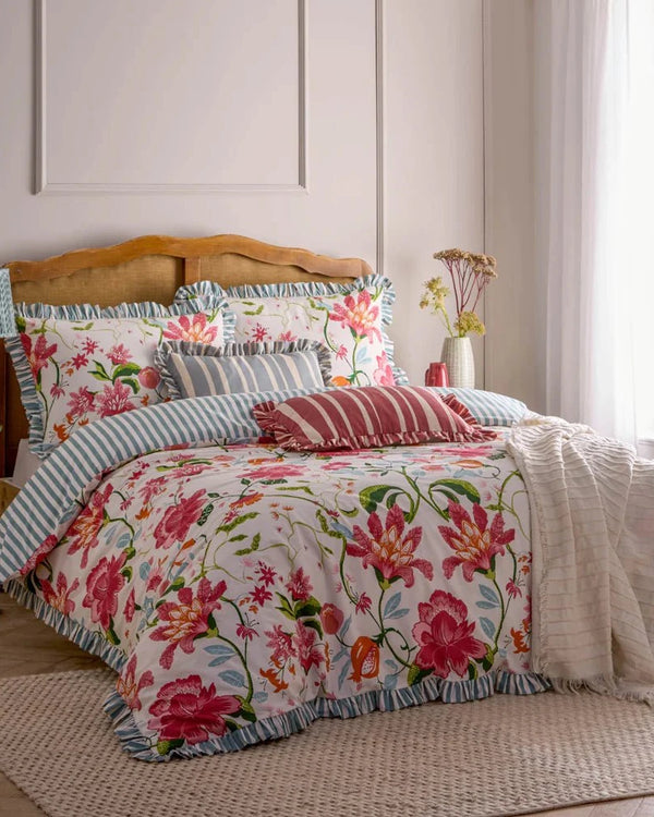 Wylder Nature Claudia Floral Ruffle Duvet Cover Set Multicolour