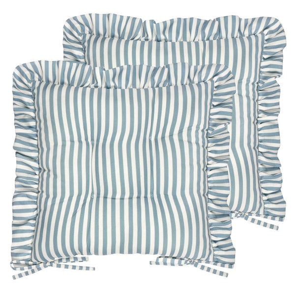 MILLIE RUFFLE 2 PACK INDOOR & OUTDOOR SEAT PADS by Wylder