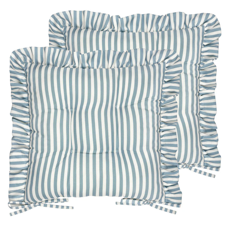 MILLIE RUFFLE 2 PACK INDOOR & OUTDOOR SEAT PADS by Wylder