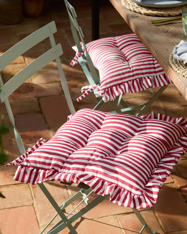 MILLIE RUFFLE 2 PACK INDOOR/OUTDOOR SEAT PADS by Wylder