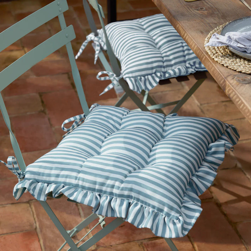 MILLIE RUFFLE 2 PACK INDOOR & OUTDOOR SEAT PADS by Wylder