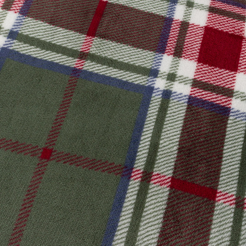 BRAEMAR CHECK SHERPA FLEECE THROW – BERRY/PINE by Wylder