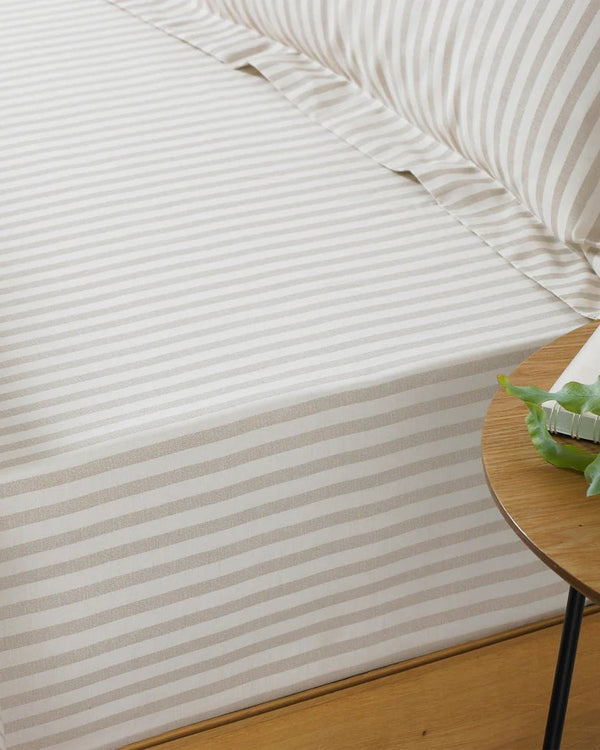 Hebden 100% Cotton Striped Fitted Bed Sheet by Yard