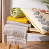 Yard Cushions Hazie Woven Fringed Throw medium 130x180cm - Pistachio