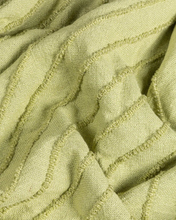 Hazie Woven Fringed Throw medium 130x180cm - Pistachio