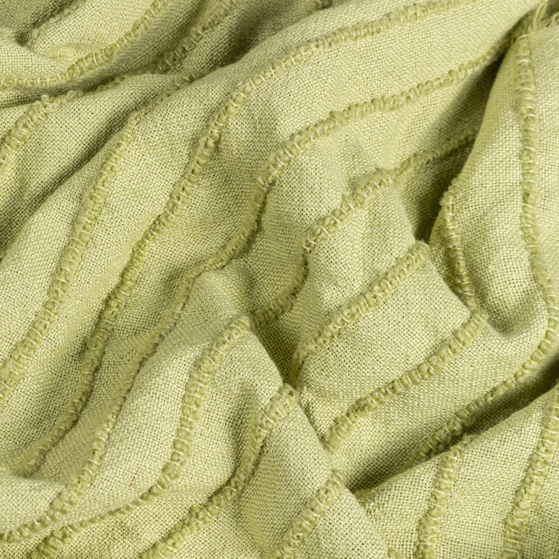 Hazie Woven Fringed Throw medium 130x180cm - Pistachio