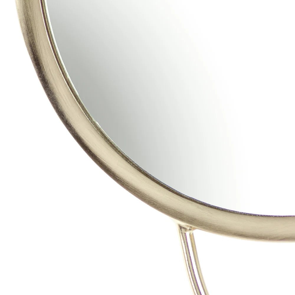 Yard Mirror Abstract Double Round Circular Wall Mirror Brass