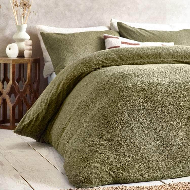 Yard (Riva Home) Bedspread BOUCLE DUVET COVER SET | OLIVE | by Yard
