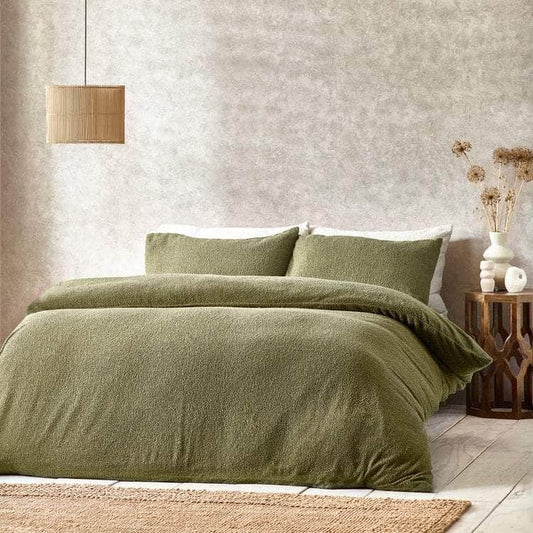 Yard (Riva Home) Bedspread BOUCLE DUVET COVER SET | OLIVE | by Yard