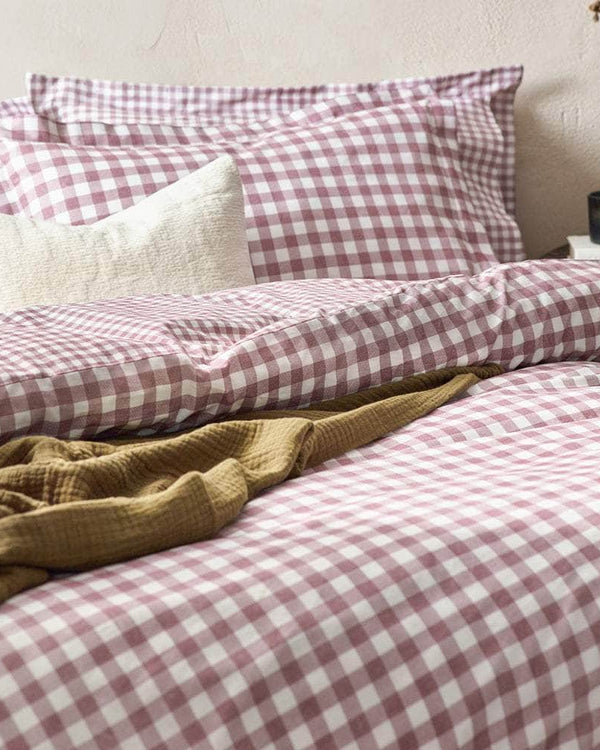 Yard Barton Check Reversible Duvet Cover Set (available in 6 stunning colours)