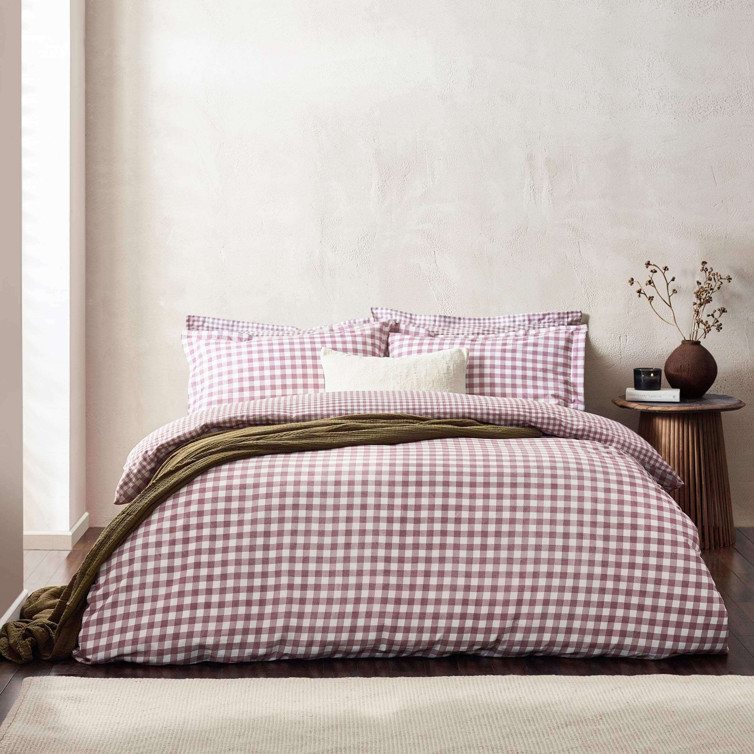 Yard (Riva Home) Bedspread Yard Barton Check Reversible Duvet Cover Set (available in 6 stunning colours)