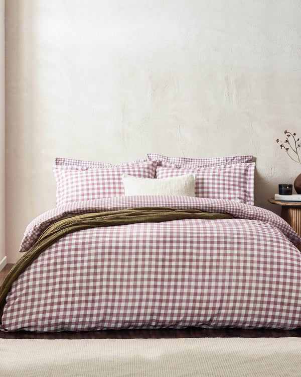 Yard Barton Check Reversible Duvet Cover Set (available in 6 stunning colours)
