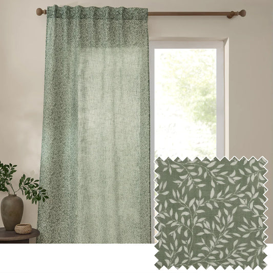 Yard (Riva Home) Curtains Forest / 140cm x 250cm PERRIE LEAF SHEER WOVEN CURTAIN PANEL
by Yard