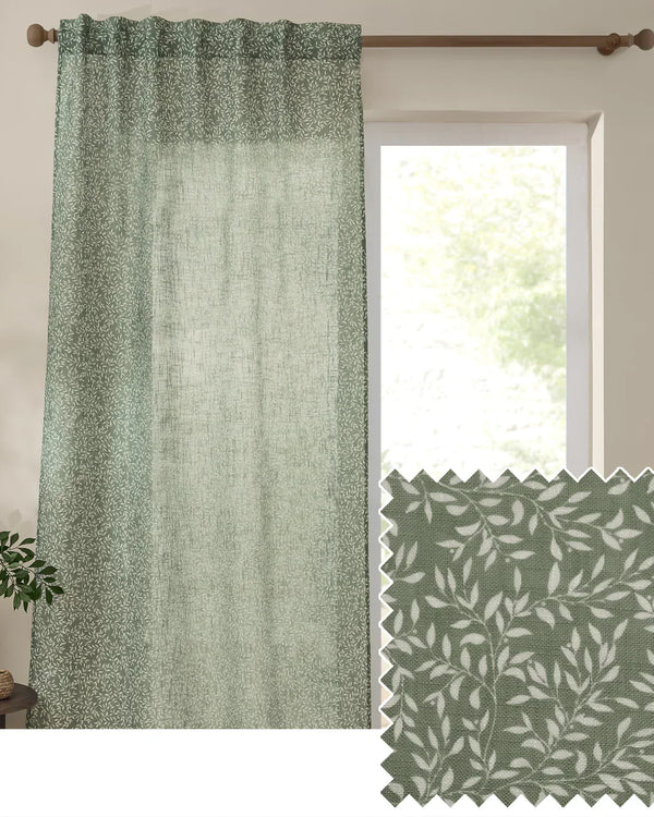 PERRIE LEAF SHEER WOVEN CURTAIN PANEL
by Yard