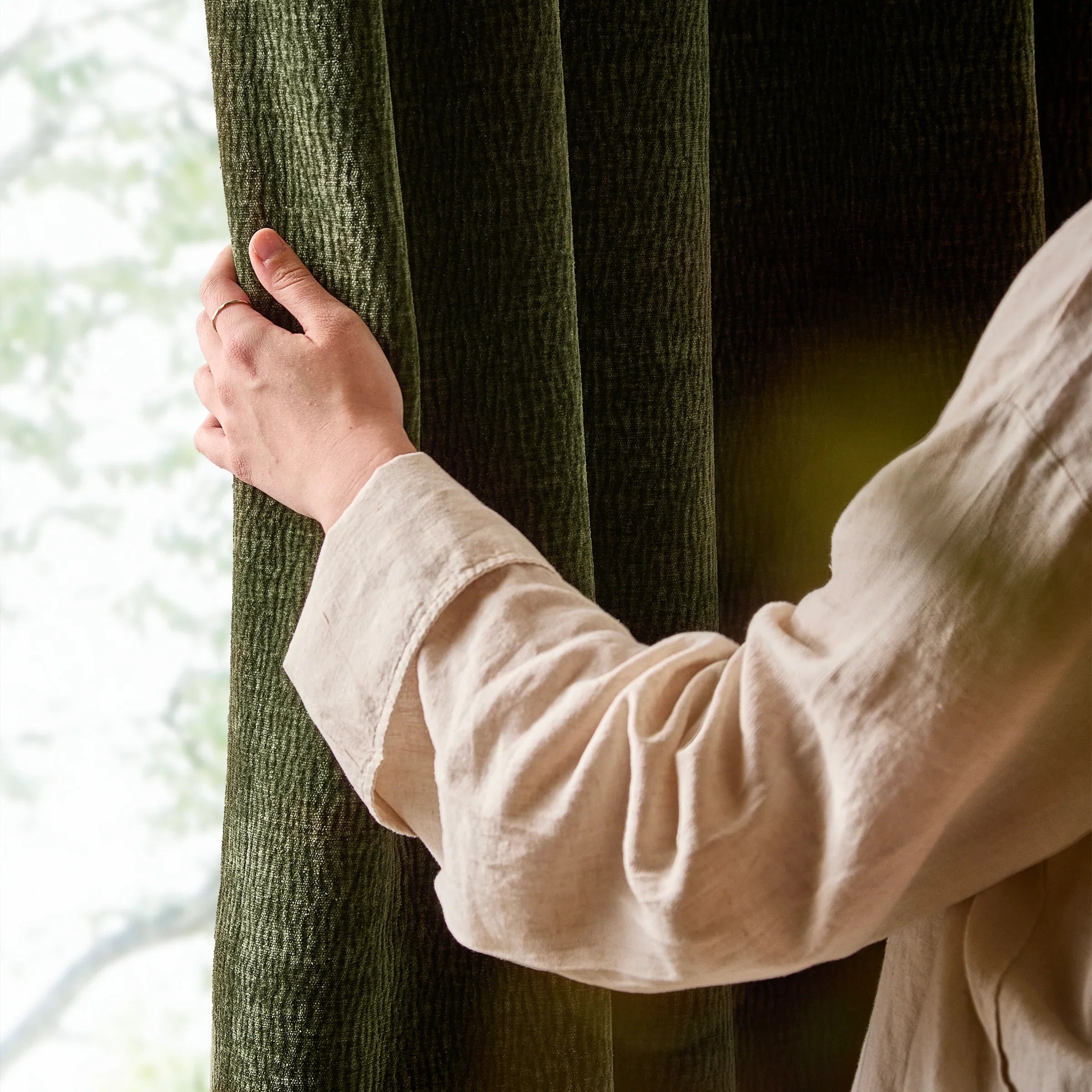 Yard (Riva Home) Curtains HEATH WASHED VELVET FULLY LINED CURTAINS by Yard
