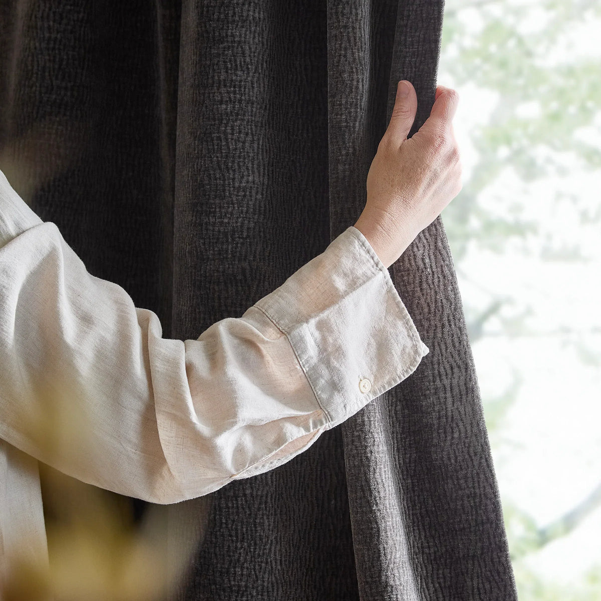 Yard (Riva Home) Curtains HEATH WASHED VELVET FULLY LINED CURTAINS by Yard
