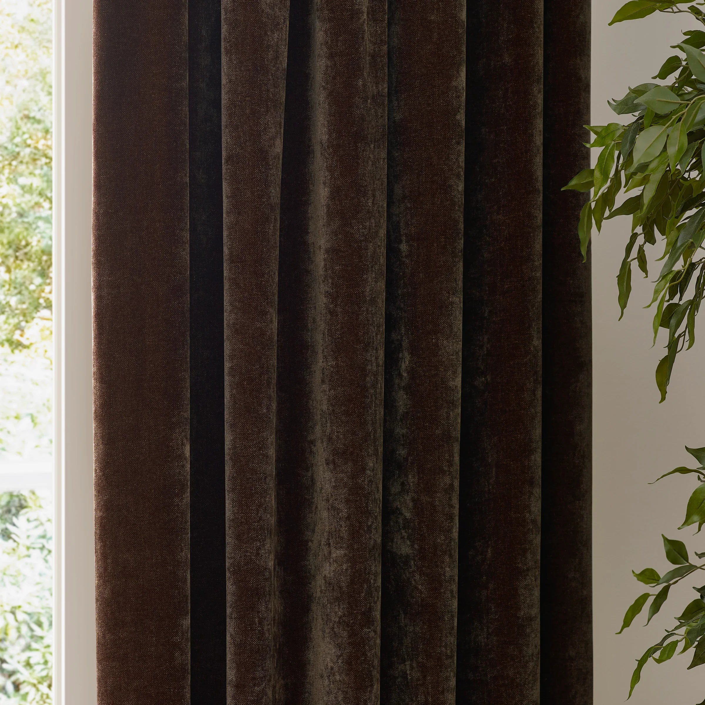 Yard (Riva Home) Curtains HEAVY CHENILLE VELVET ROOM DARKENING & BLACKOUT PENCIL PLEAT CURTAINS by Yard