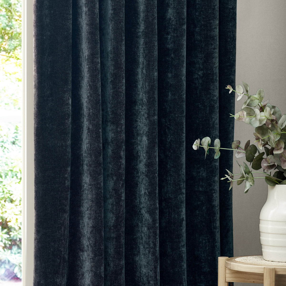 Yard (Riva Home) Curtains HEAVY CHENILLE VELVET ROOM DARKENING & BLACKOUT PENCIL PLEAT CURTAINS by Yard