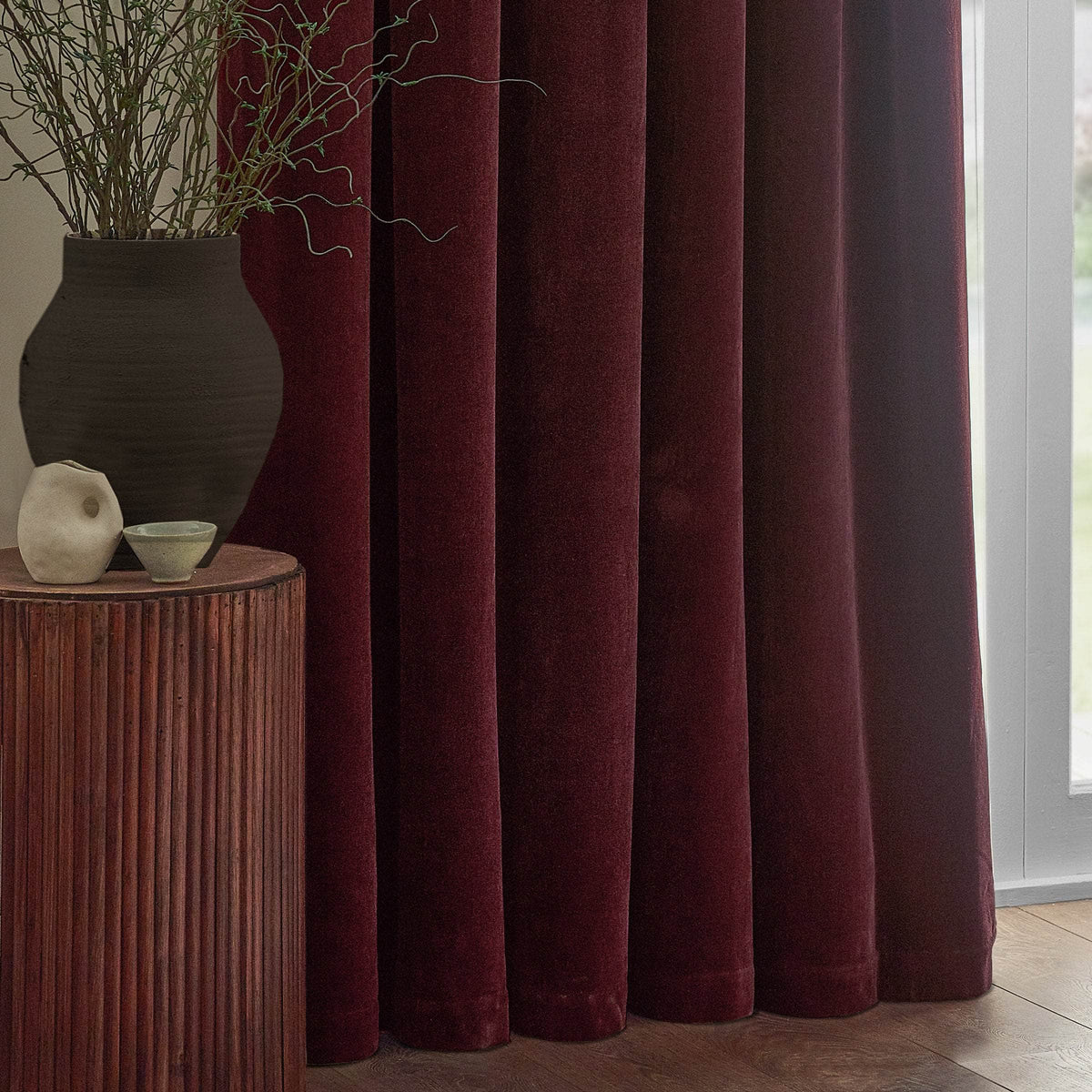 Yard (Riva Home) Curtains HEAVY CHENILLE VELVET ROOM DARKENING & BLACKOUT PENCIL PLEAT CURTAINS by Yard