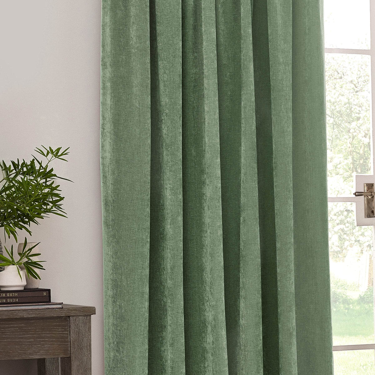 Yard (Riva Home) Curtains HEAVY CHENILLE VELVET ROOM DARKENING & BLACKOUT PENCIL PLEAT CURTAINS by Yard