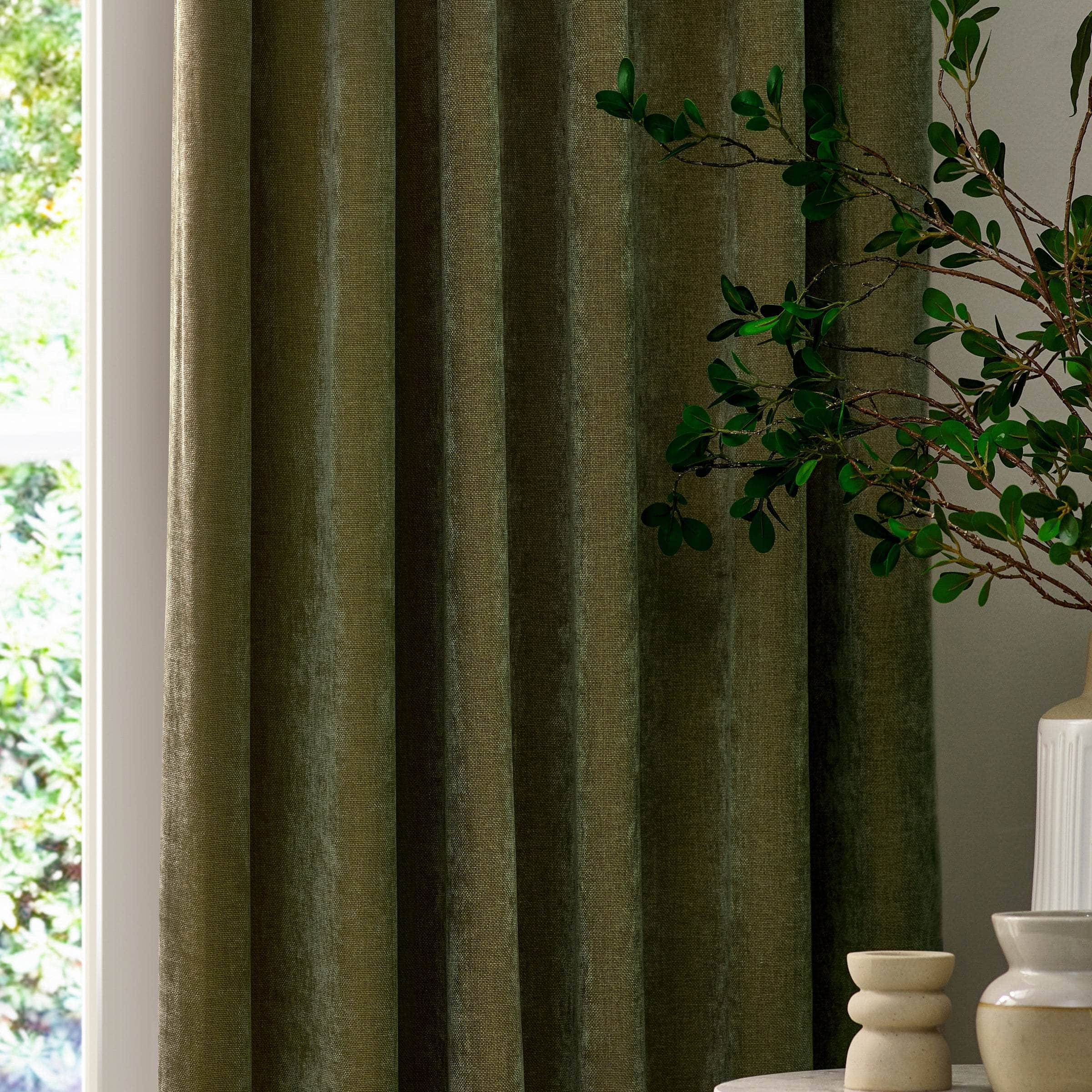 Yard (Riva Home) Curtains HEAVY CHENILLE VELVET ROOM DARKENING EYELET CURTAINS by Yard