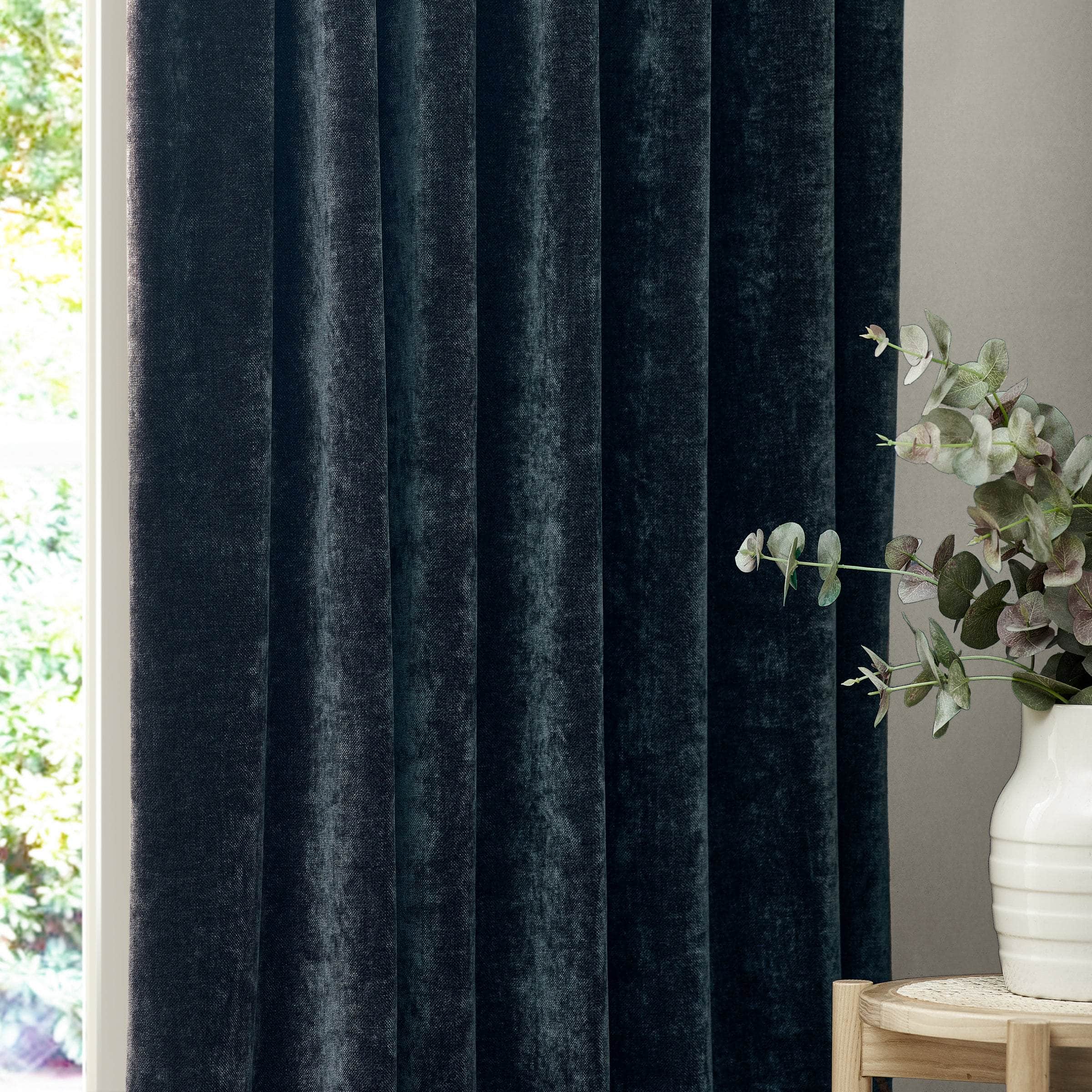 Yard (Riva Home) Curtains HEAVY CHENILLE VELVET ROOM DARKENING EYELET CURTAINS by Yard