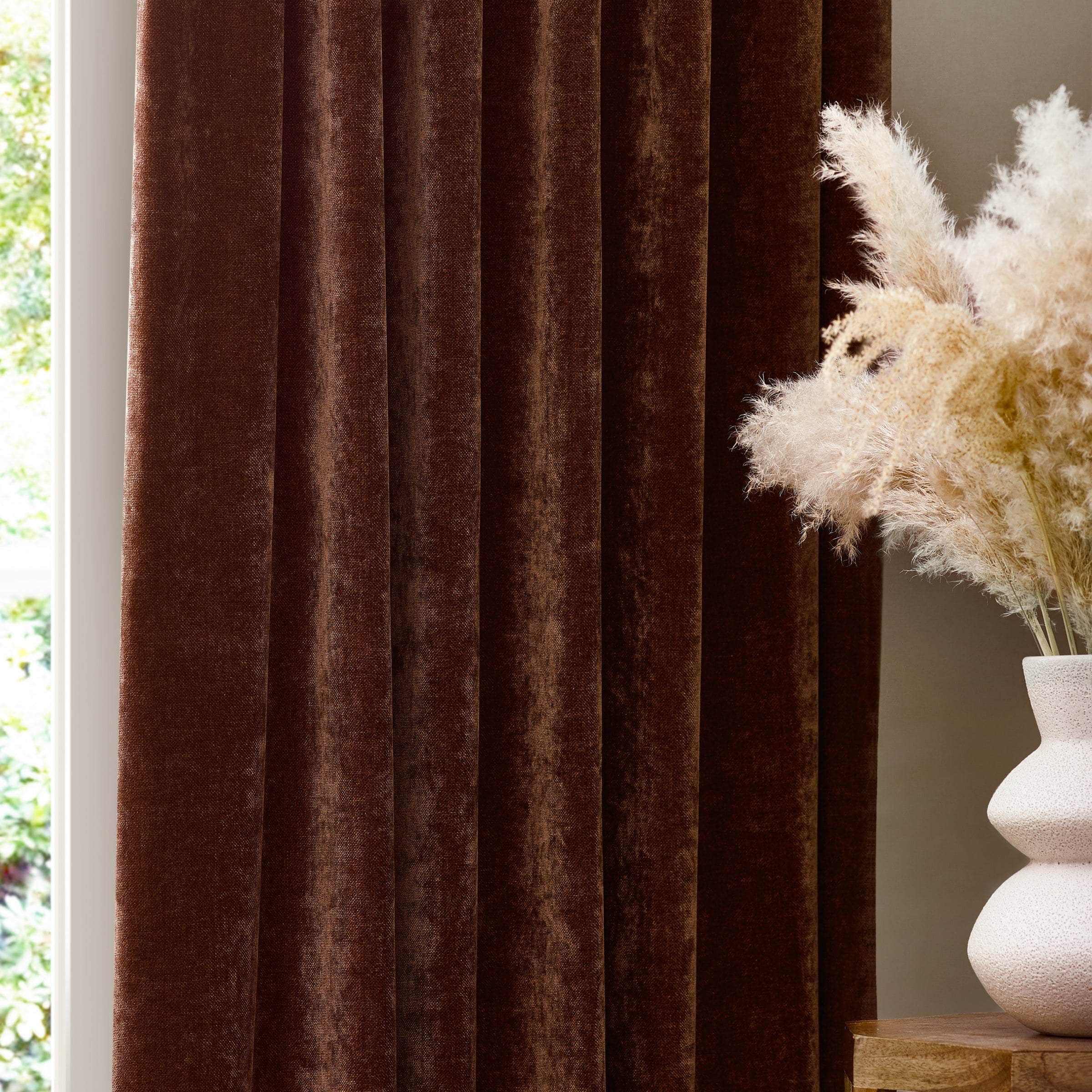 Yard (Riva Home) Curtains HEAVY CHENILLE VELVET ROOM DARKENING EYELET CURTAINS by Yard