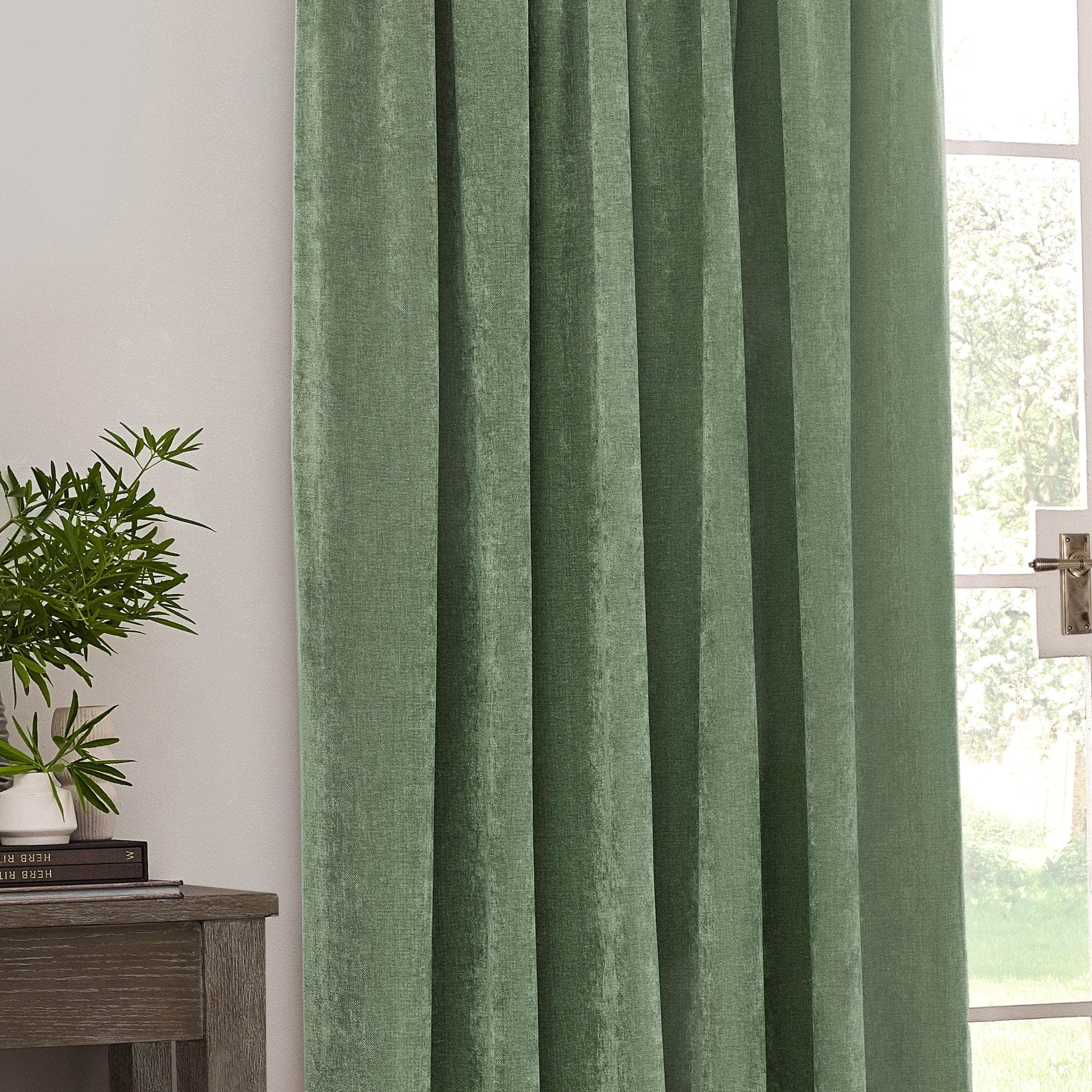 Yard (Riva Home) Curtains HEAVY CHENILLE VELVET ROOM DARKENING EYELET CURTAINS by Yard