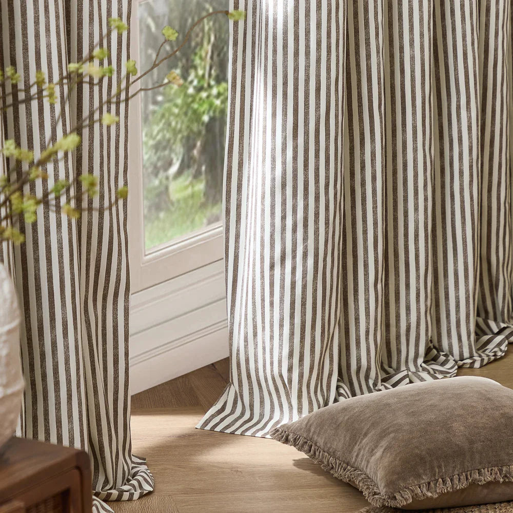 Yard (Riva Home) Curtains HEBDEN STRIPED 100% COTTON CURTAINS Eyelet by Furn