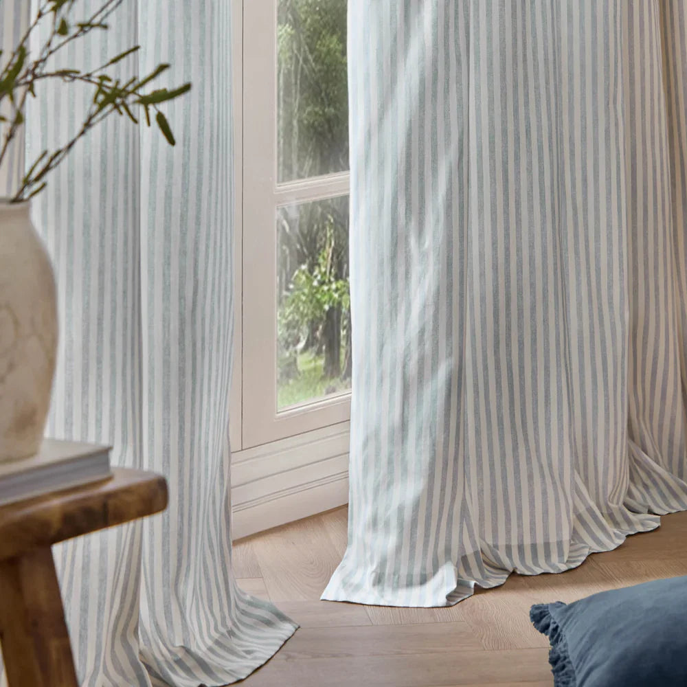 Yard (Riva Home) Curtains HEBDEN STRIPED 100% COTTON CURTAINS Eyelet by Furn