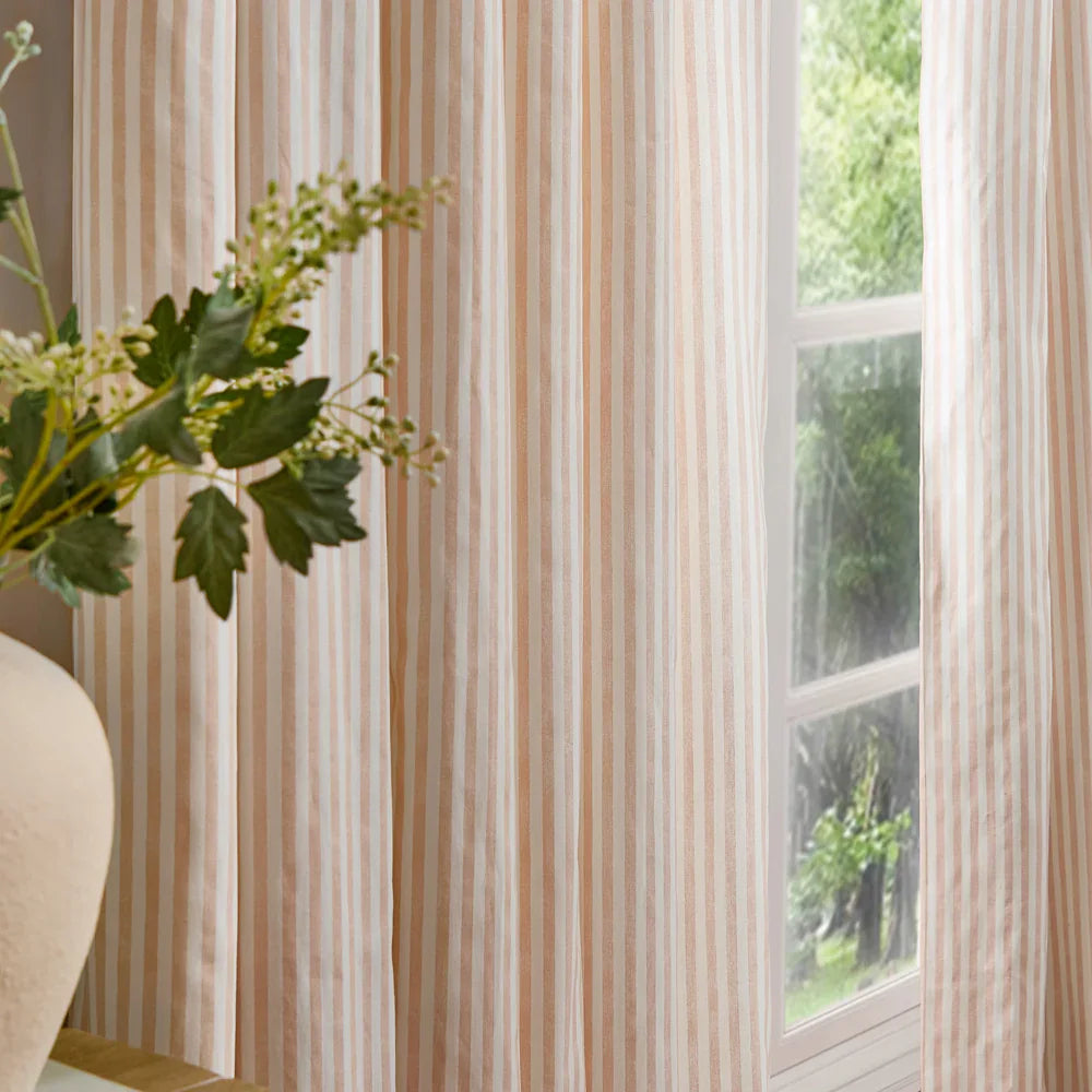 Yard (Riva Home) Curtains HEBDEN STRIPED 100% COTTON CURTAINS Pencil Pleat by Yard